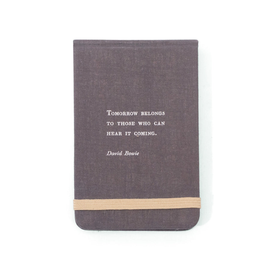 Fabric Notebook with David Bowie Quote