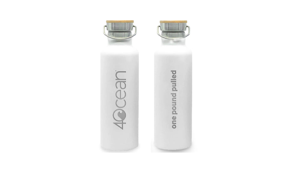 White 25 oz. 4ocean Stainless Steel Reusable Bottle
