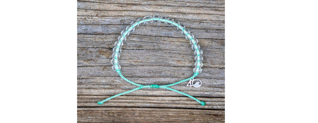 Loggerhead Sea Turtle Beaded Bracelet in Seafoam Green