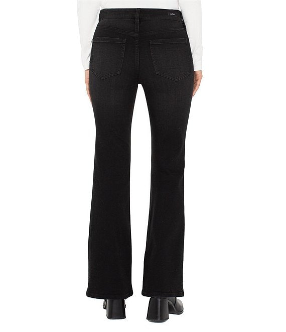 Hannah Stretch Denim Wide Leg Jeans in Heron Lake