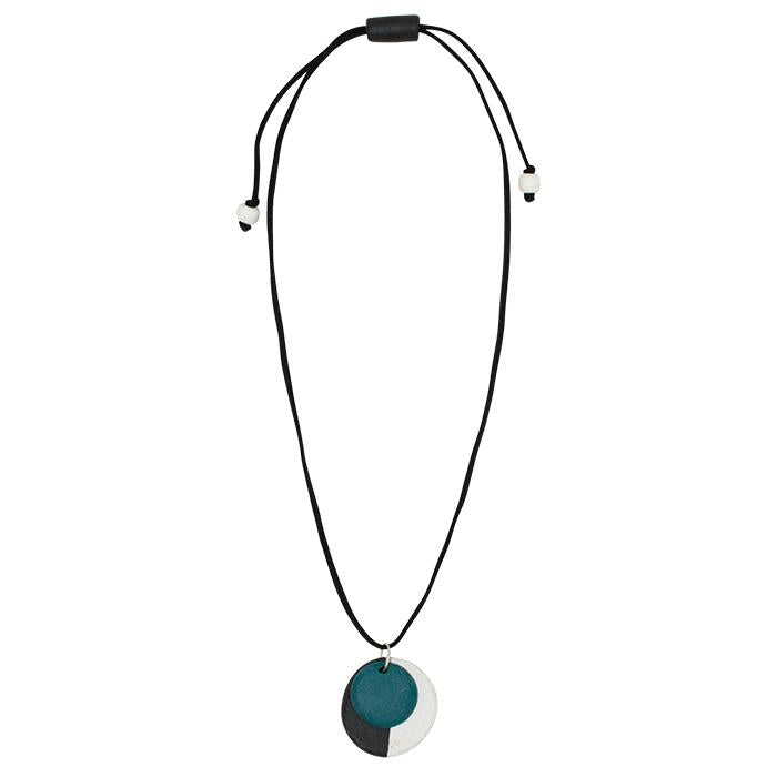 Full Circle Necklace - Teal