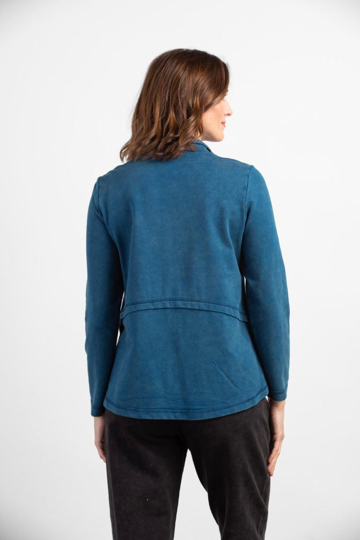 River Wash Terry Chill Jacket in Baltic