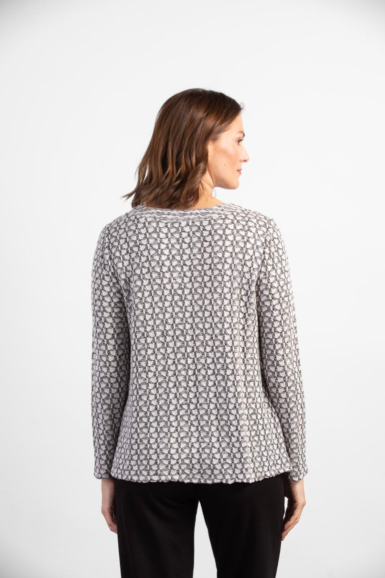 Knit Seam Front Tee in Putty