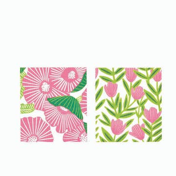 Poppy Papaver Blu Cloths Reusable Sponge-Cloth, Set of 2