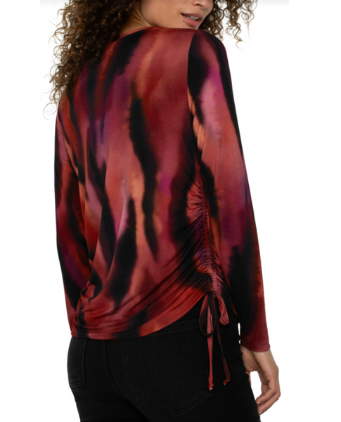 Long Sleeve Crewneck in Fire Opal