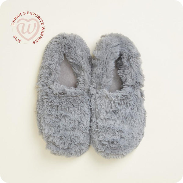 Slippers in Curly Gray Lavender Scented