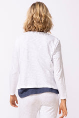 Cotton Slub Easy Jacket in White