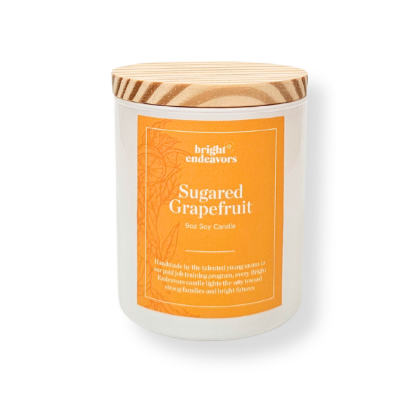 Tin candle 9 oz. sugared grapefruit