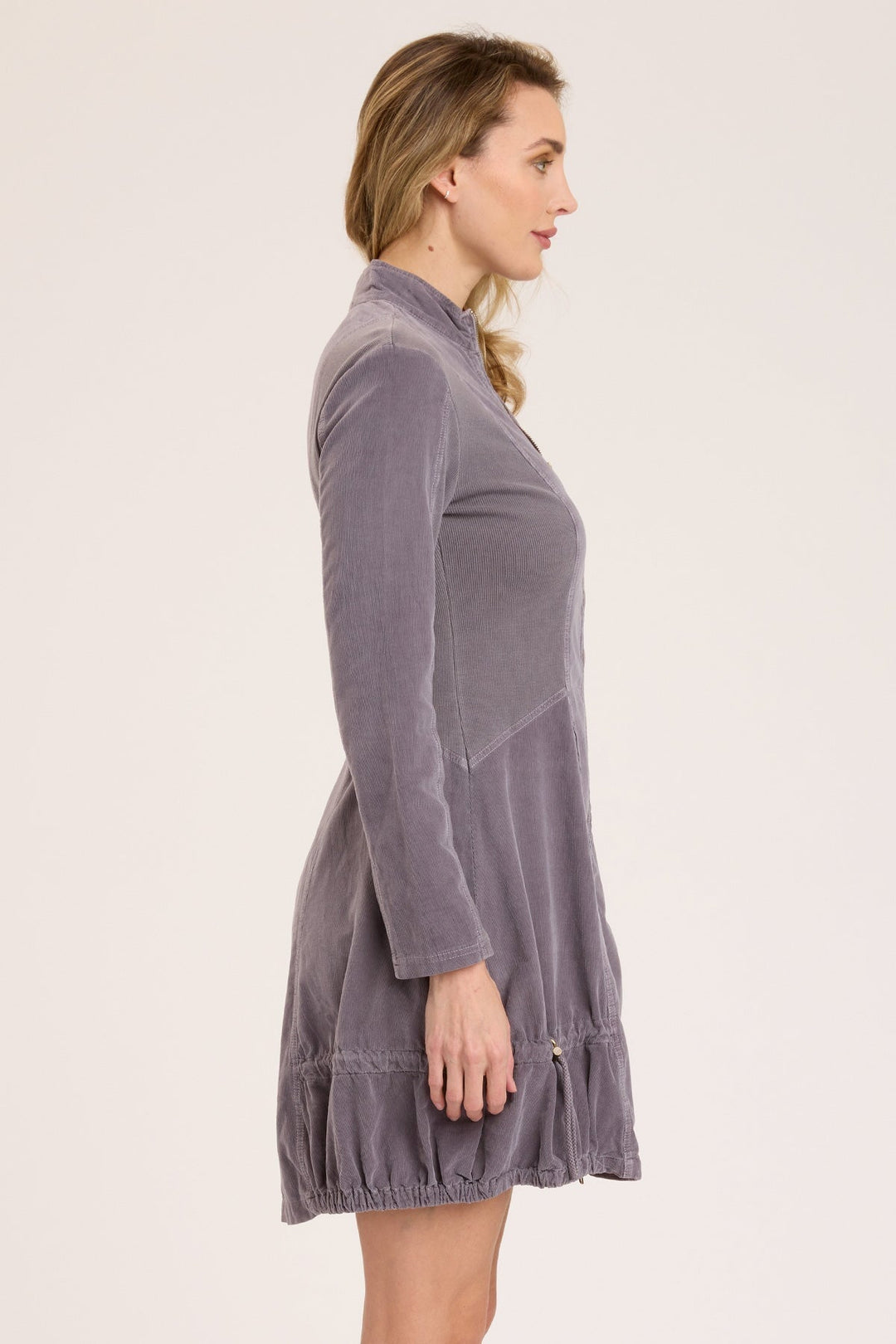 Corduroy Winifred Jacket Dress in Purple