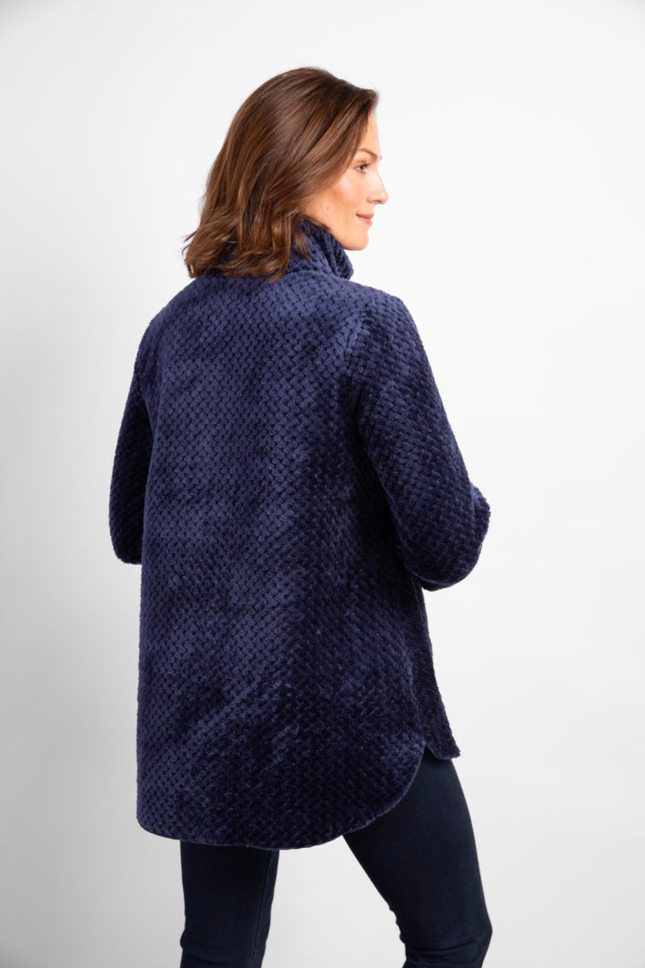 Sherpa Car Coat in Navy