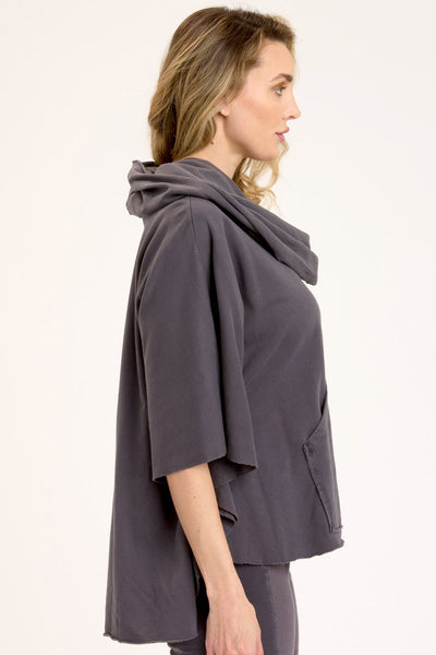 Paige Poncho in Charcoal