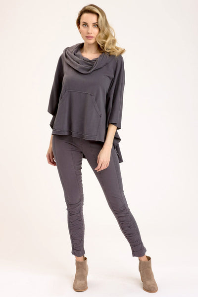 Paige Poncho in Charcoal