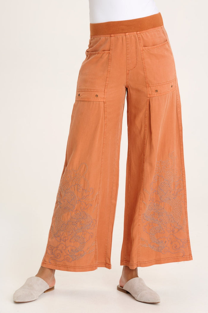 Pheodora Embroidered Pant in Sierra
