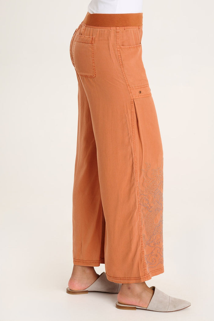 Pheodora Embroidered Pant in Sierra