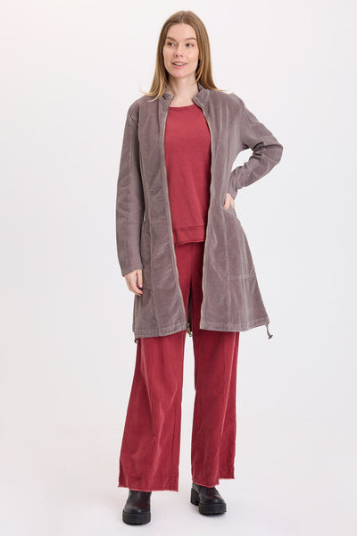 Uzma Corduroy Jacket Dress in Poppy Seed
