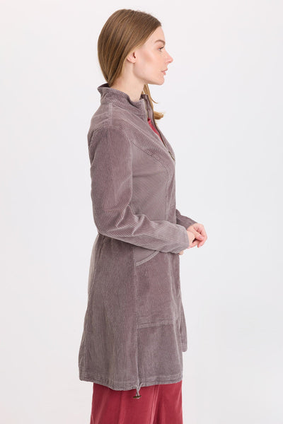 Uzma Corduroy Jacket Dress in Poppy Seed