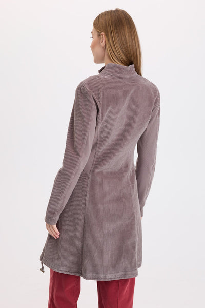 Uzma Corduroy Jacket Dress in Poppy Seed
