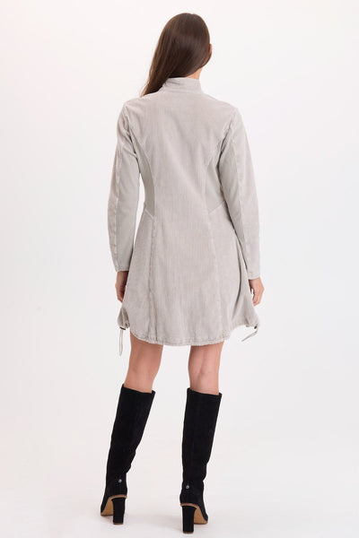 Uzma Corduroy Jacket Dress in Whitecap Pigment
