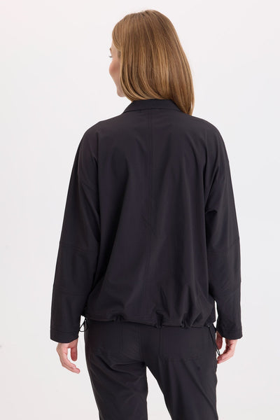 Romee Active Kangaroo Pockets Pullover in Black