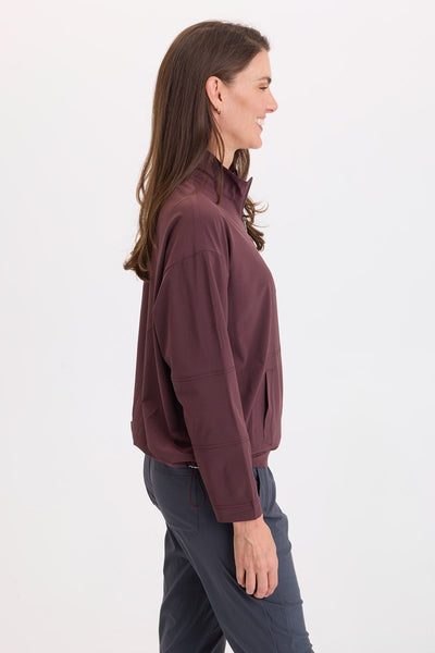 Romee Active Kangaroo Pockets Pullover in Vixen
