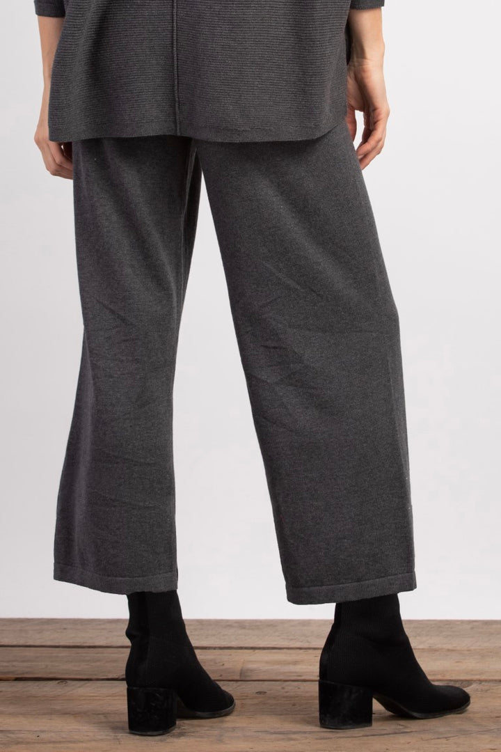 Fireside Knit Flood Pant in Charcoal Grey