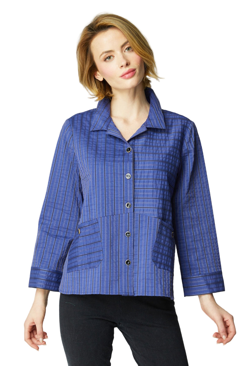 Stripes Mix It Shirt in Midnight