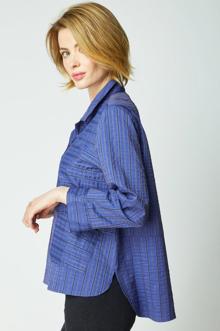 Stripes Mix It Shirt in Midnight