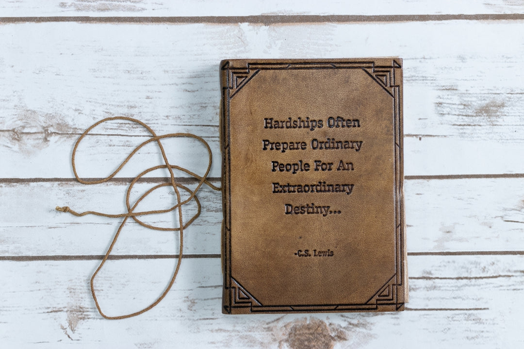 Hardships & Extraordinary Journy Leather Notebook