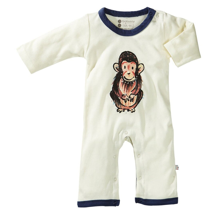 Janey Baby One Piece with Chimp 12-18 Months