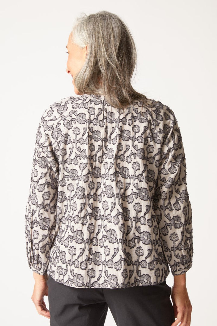 Floral Jacquard Blouse