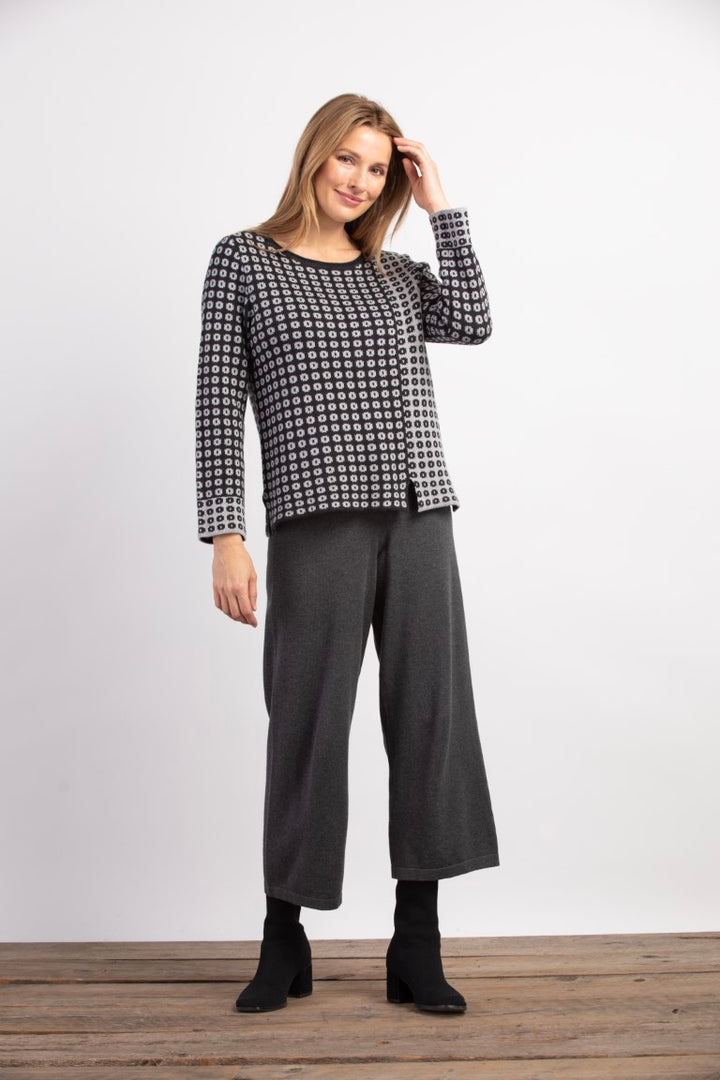 Fireside Knit Flood Pant in Charcoal Grey