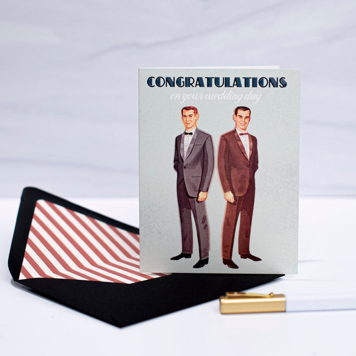 Male Grooms Wedding Card