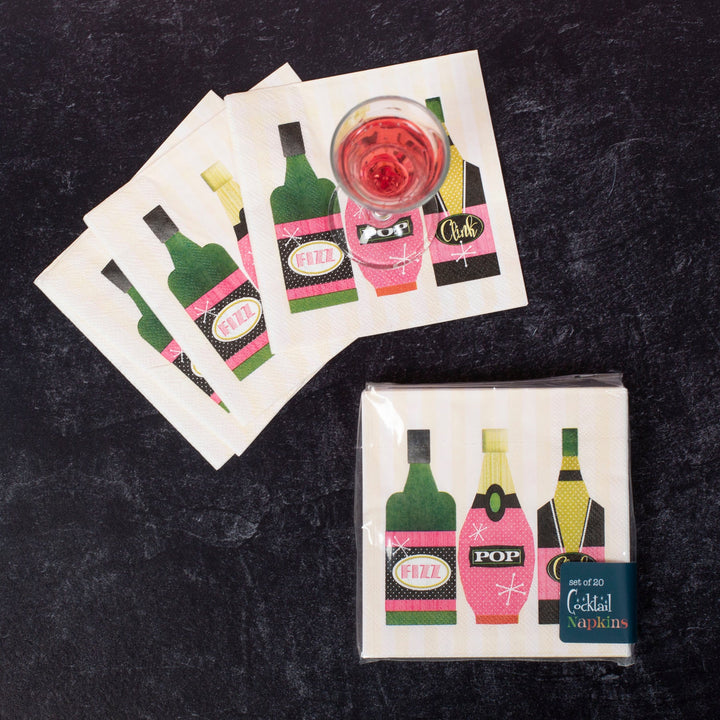 Pop Clink Fizz Cocktail Napkin
