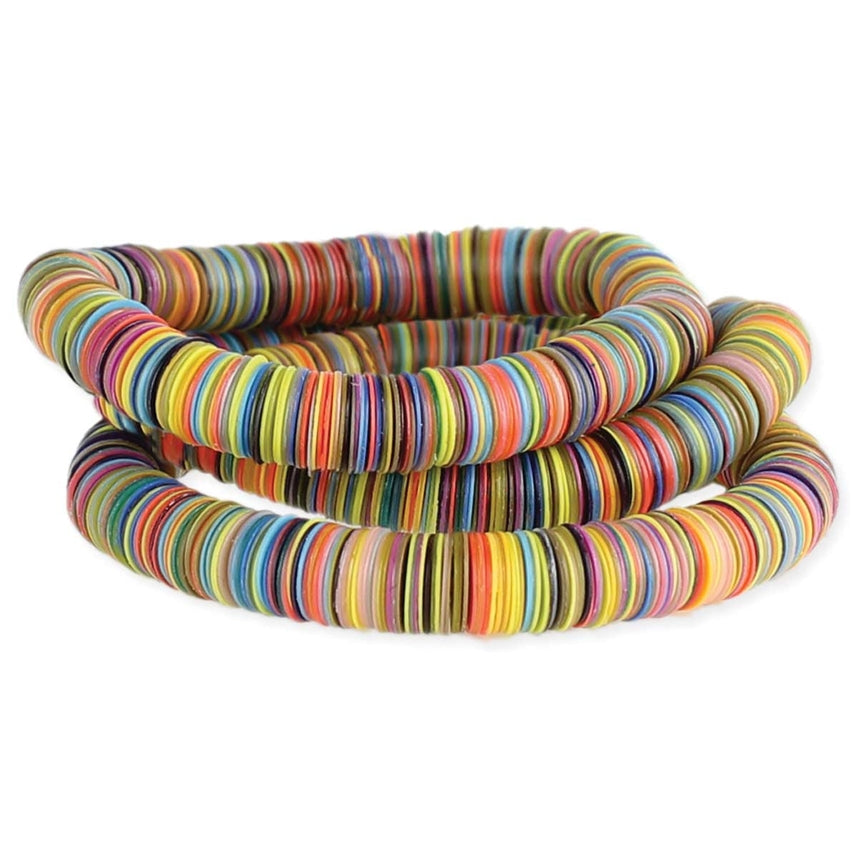 Multicolor Large Heishi Bracelet