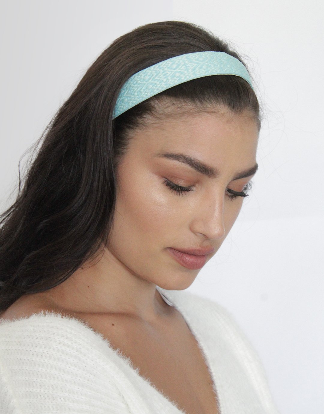 headband-glacier blue geo
