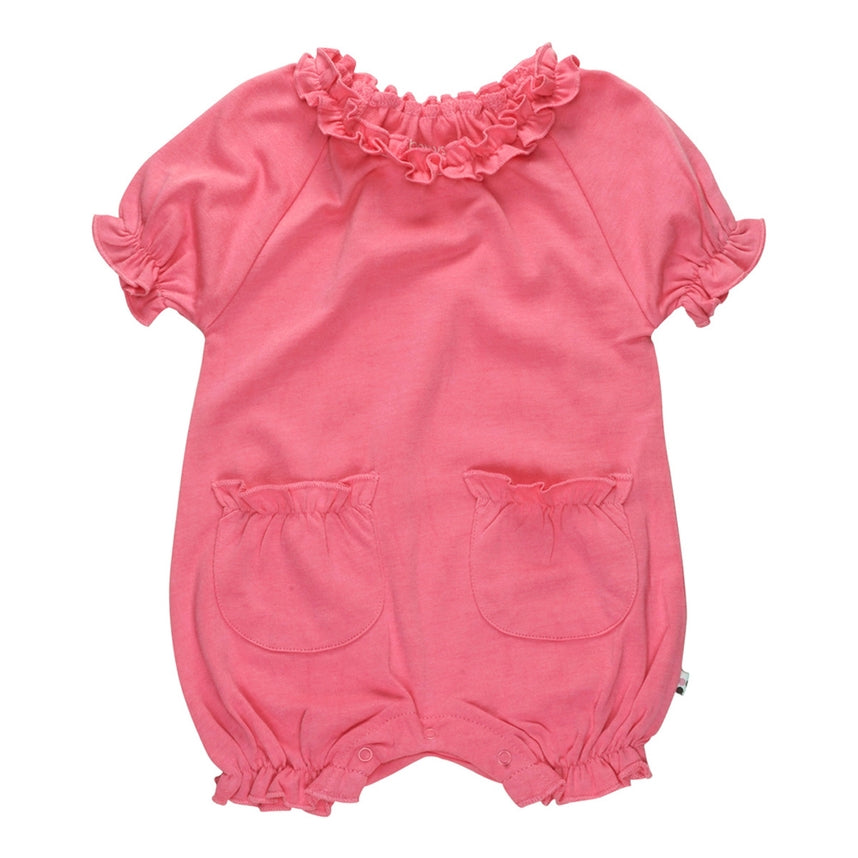 Basic Bubble Romper in Pink Lemon 12-18 Months