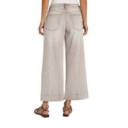 Weekender Crop Regular Fit Wide Leg Jeans in Antique Khaki