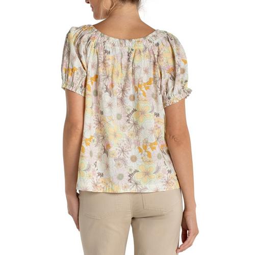 Tie Neck Woven Notch Neck Blouse