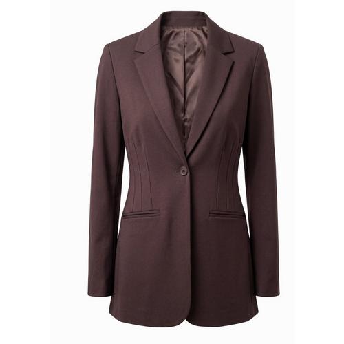 Fit And Flare Blazer in Brown Truffle