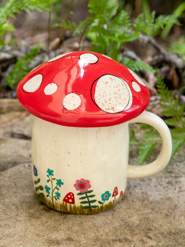 Mushroom Mug with Lid - Grow Your Own Way
