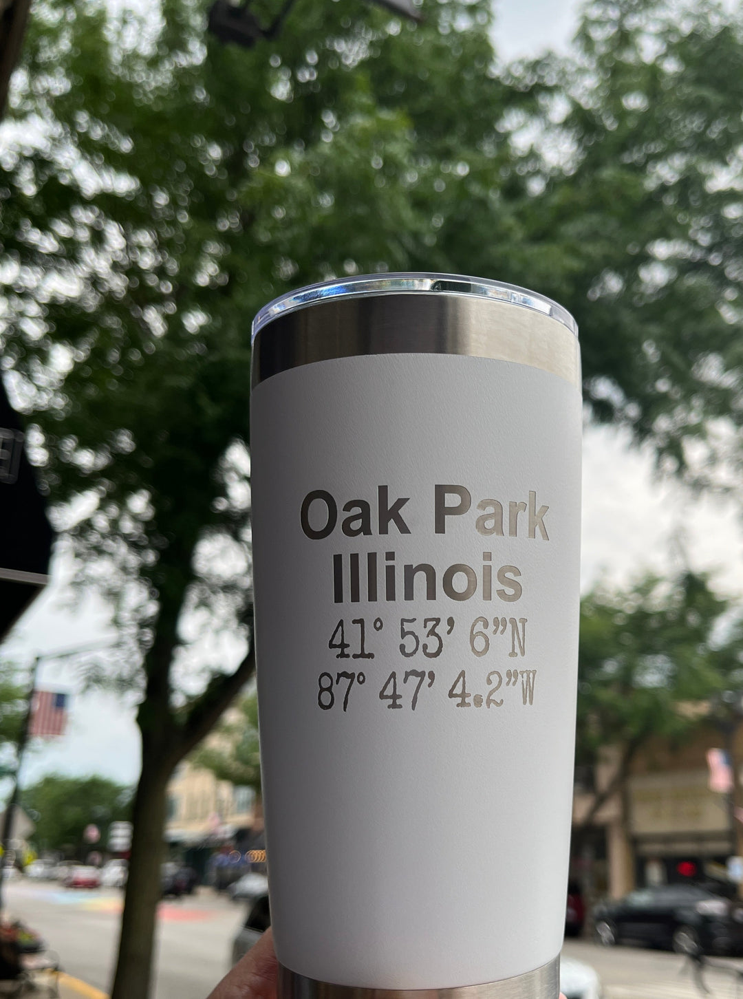 Oak Park Coordinates Tumbler