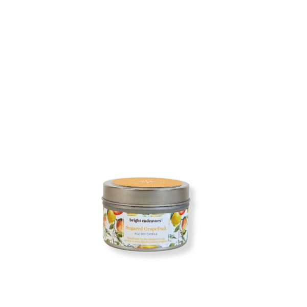 Tin candle 4 oz. sugared grapefruit