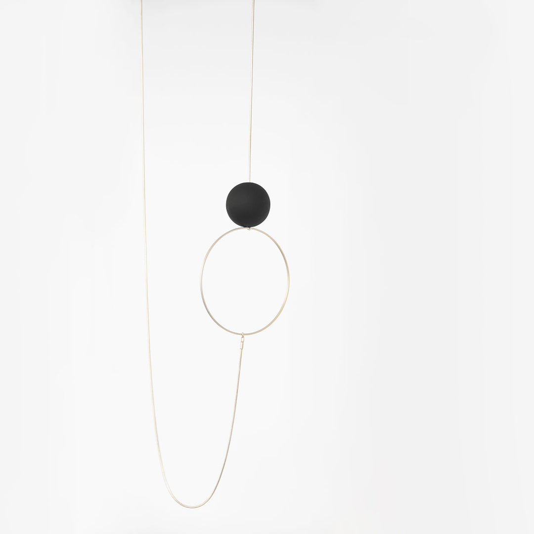 Halo & Orb Versatile Necklace Black Gold