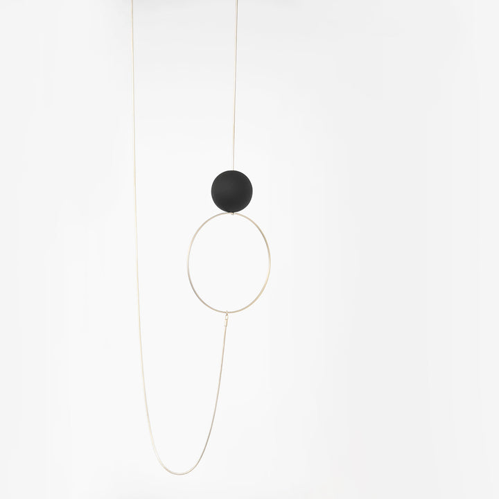 Halo & Orb Versatile Necklace Black Gold