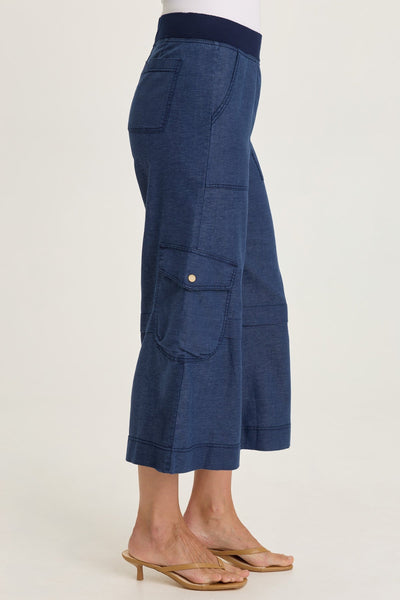 Rosalina Twill Cargo Gaucho Crop  in Airdale Pigment