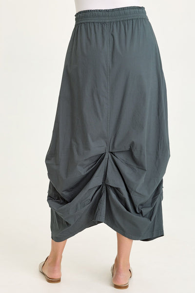 Hedvig Poplin Pleated Hem Skirt in Hawthorn Leaf