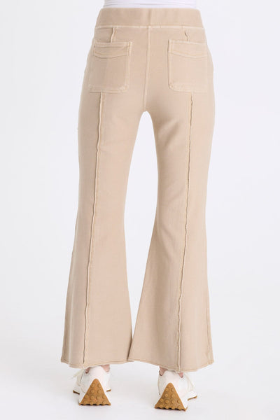 Lucius Twill Knit Flare Pant in Merino Wool Pigment
