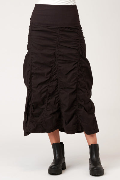 Gored Peasant Skirt in Black