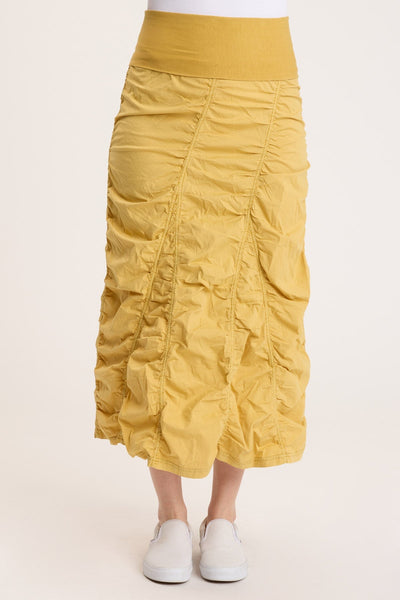 Gored Peasant Skirt in Dandelion Yellow