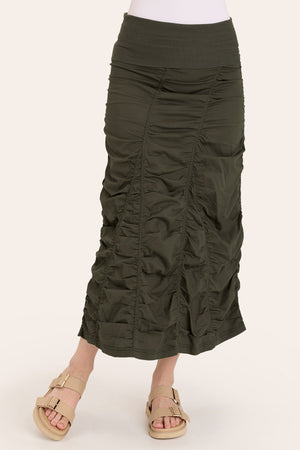 Gored Peasant Skirt in Olive